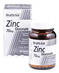 HEALTH AID GLUCONATO DE ZINC 70 MG 90COMP *ENC