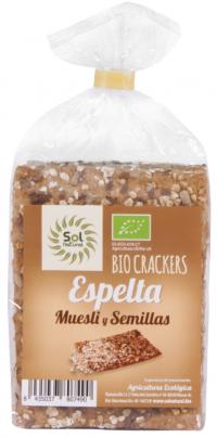 CRACKERS ESPELTA C/MUESLI (SEMILLA LINO) 200G *ENC
