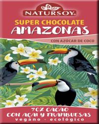 CHOCOLATE AMAZONAS 70% CACAO ACAI FRAMBUESA 100G
